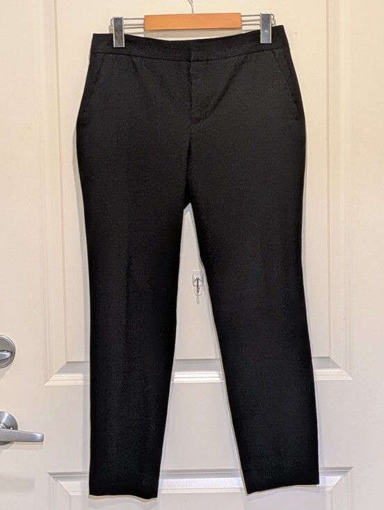 Zara Pants - EUC Zara Basic 2 Black Tapered Leg Dress Pants Slacks